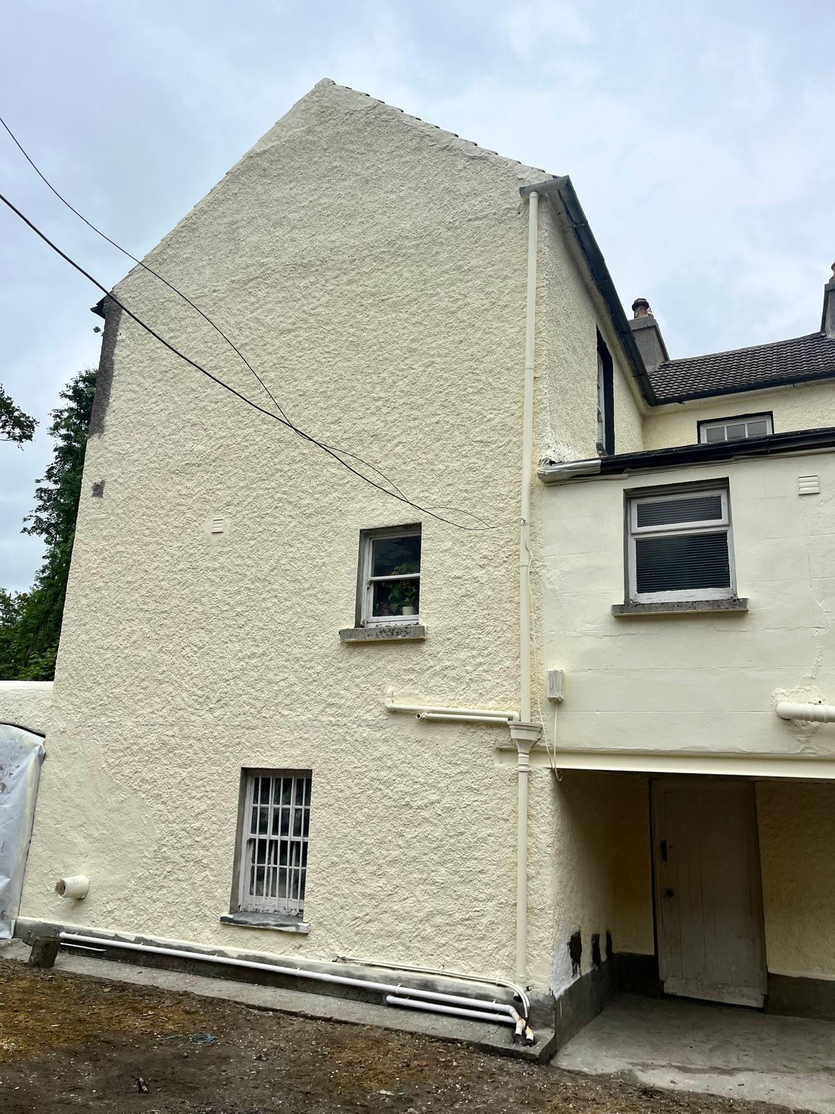 Restored period home in Cloughjordan after UEH Ireland completed full wall cleaning and ProPERLA coating in Cotswold Crème.